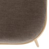Lot 2 chaises LEA assise tissu taupe large dossier effet cannage