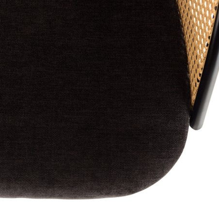 Lot de 2 fauteuils LEA en tissu noir