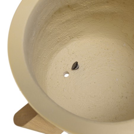 Pot de fleur béton beige GREGOIRE H55cm