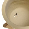 Pot de fleur béton beige GREGOIRE H55cm