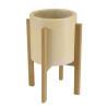 Pot de fleur béton beige GREGOIRE H55cm