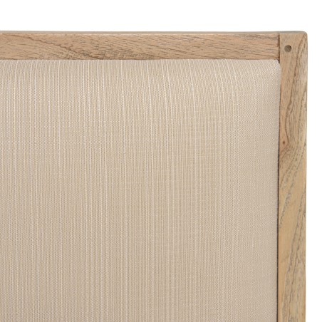 Fauteuil WALLY en Mindi - Assise en tissu beige