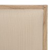 Fauteuil WALLY en Mindi - Assise en tissu beige
