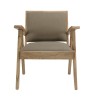DAK - Mindi Wood Armchair with Khaki Fabric Seat