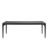 Table à manger MAXENCE 220x100cm noire chêne massif