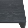 MAXENCE Rectangular Dining Table 220x100cm Black with Oak Legs