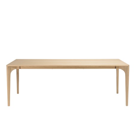 MAXENCE Rectangular Dining Table 220x100cm Natural with Solid Oak Legs