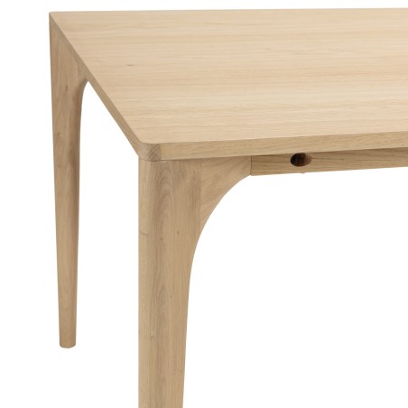 MAXENCE Rectangular Dining Table 220x100cm Natural with Solid Oak Legs
