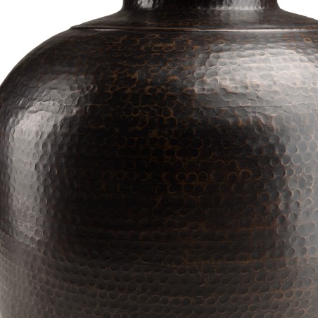Vase HONORE en aluminium cuivre noir antique martelé