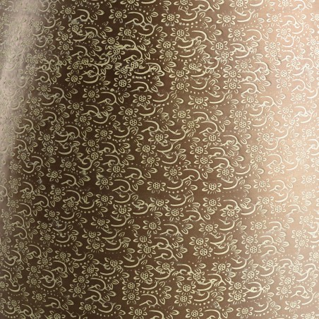 Vase alu HONORE 40cmx70cm vert vieilli motifs arabesques