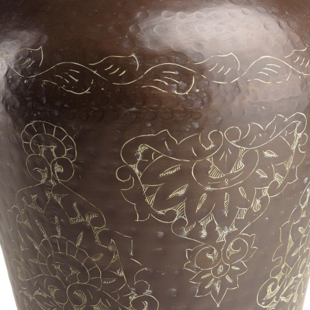 HONORE Aluminium Vase L35cm H70cm Dark Copper