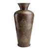 HONORE Aluminium Vase L40cm H85cm Dark Copper
