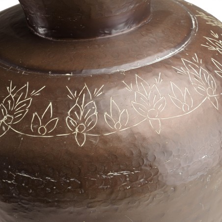HONORE Aluminium Vase L40cm H85cm Dark Copper