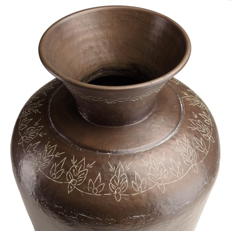 Vase HONORE en aluminium - Cuivre foncé patiné - L40cm H85cm