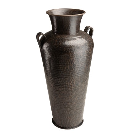 Vase alu HONORE 45cm cuivre noir antique
