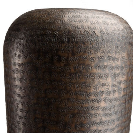 Vase alu HONORE 30cmx85cm cuivre noir antique