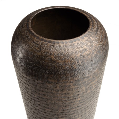 Vase alu HONORE 30cmx85cm cuivre noir antique