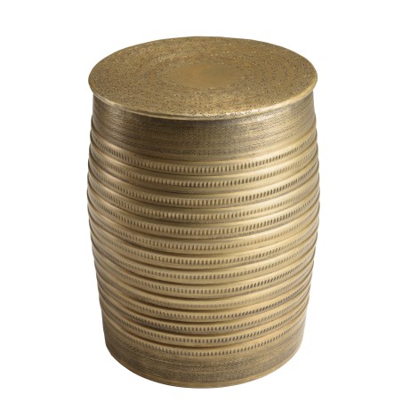 HONORE Aluminium Side Table - Dark Brass Color | L33cm H45cm