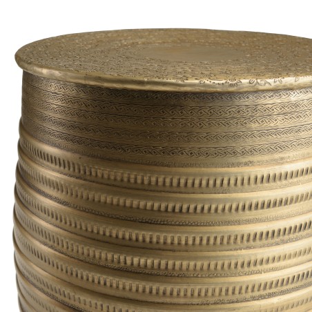 HONORE Aluminium Side Table - Dark Brass Color | L33cm H45cm