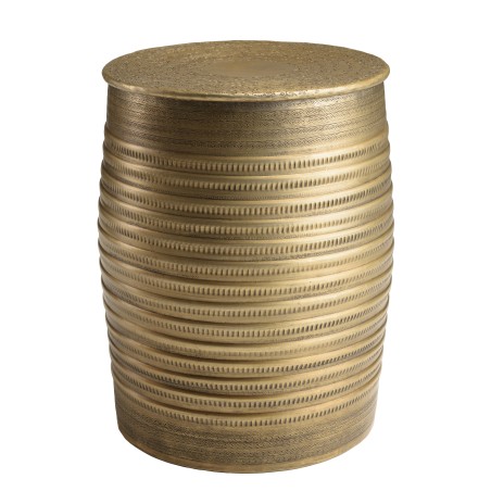 HONORE Aluminium Side Table - Dark Brass Color | L33cm H45cm