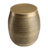 HONORE Aluminium Side Table L40cm H45cm Dark Brass Color