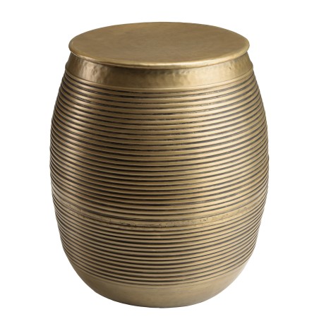HONORE Aluminium Side Table L40cm H45cm Dark Brass Color
