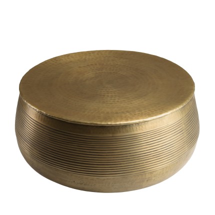 HONORE Round Aluminium Coffee Table 70 x 70 cm - Dark Brass Color