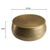 HONORE Round Aluminium Coffee Table 70 x 70 cm - Dark Brass Color