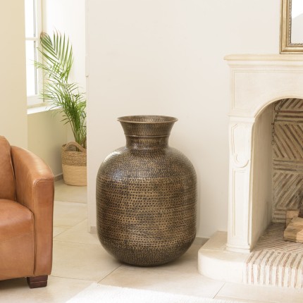 Vase HONORE en aluminium - L53cm H75cm - Laiton noir antique