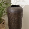 Vase alu HONORE 30cmx85cm cuivre noir antique
