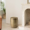 Table d'appoint HONORE alu laiton foncé L33cm H45cm
