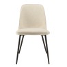 Lot de 2 chaises TOM tissu écru dossier droit