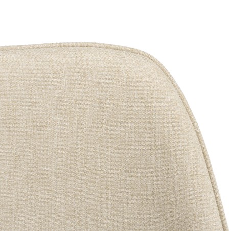 Lot de 2 chaises TOM tissu écru dossier droit