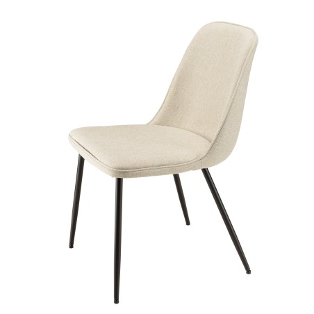TOM - Set of 2 Ecru Fabric Chairs