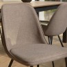 Lot de 2 chaises TOM tissu marron