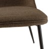 Lot de 2 chaises TOM tissu marron