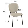 Lot de 2 chaises TOM en tissu écru