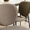 TOM - Set of 2 Brown Fabric Chairs