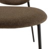 Lot de 2 chaises TOM - Tissu marron - Pieds acier noir