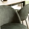 Lot 2 chaises velours vert sapin