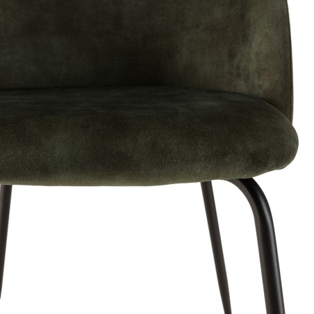 Lot 2 chaises velours vert sapin