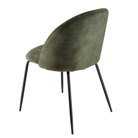 Lot 2 chaises velours vert sapin