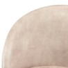 Lot 2 chaises velours beige TOM - Dossier enveloppant - Pieds acier