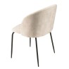 TOM - Set of 2 Beige Velvet Chairs | Steel Legs | Wraparound Backrest