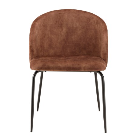 Lot 2 chaises velours acajou TOM - Confort et élégance