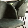 Lot de 2 chaises velours vert sapin TOM