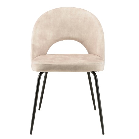 TOM - Set of 2 Beige Velvet Chairs