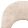 Lot 2 chaises velours beige TOM - Pieds acier noir