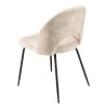 Lot 2 chaises velours beige TOM - Pieds acier noir