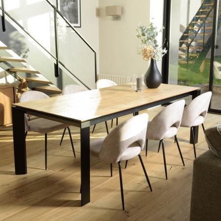TOM - Set of 2 Beige Velvet Chairs